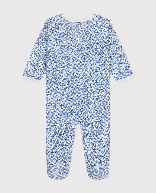 Pijama de algodón con estampado de flores para bebé