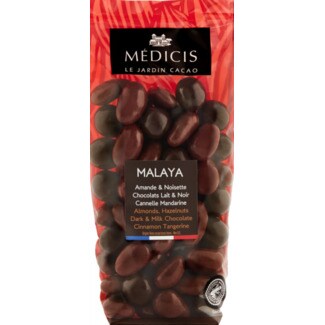 Medicis Amêndoas e Avelã duo Chocolate e Canela Tangerina embalagem 200 g