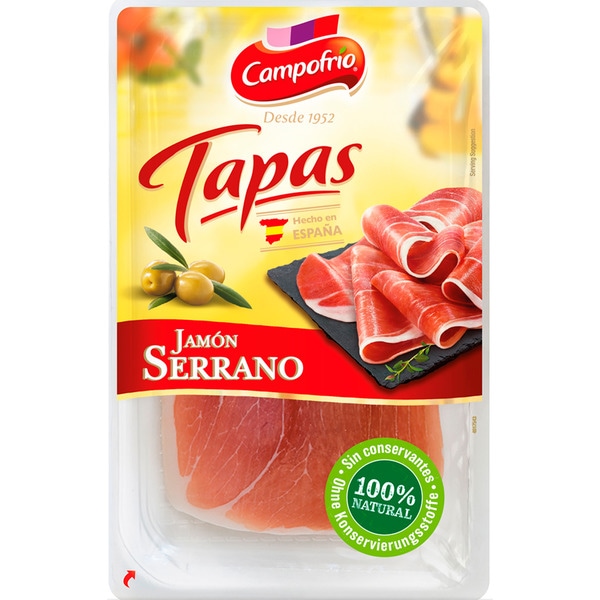 Tapas de Presunto Serrano em Fatias unidade 80 g