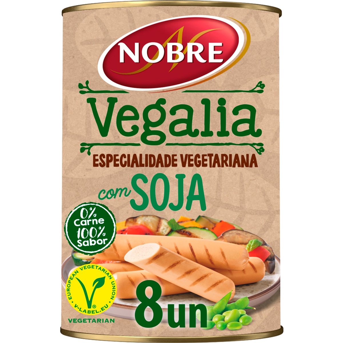 Vegalia Salsichas de Soja Vegetarianas lata | 160 g