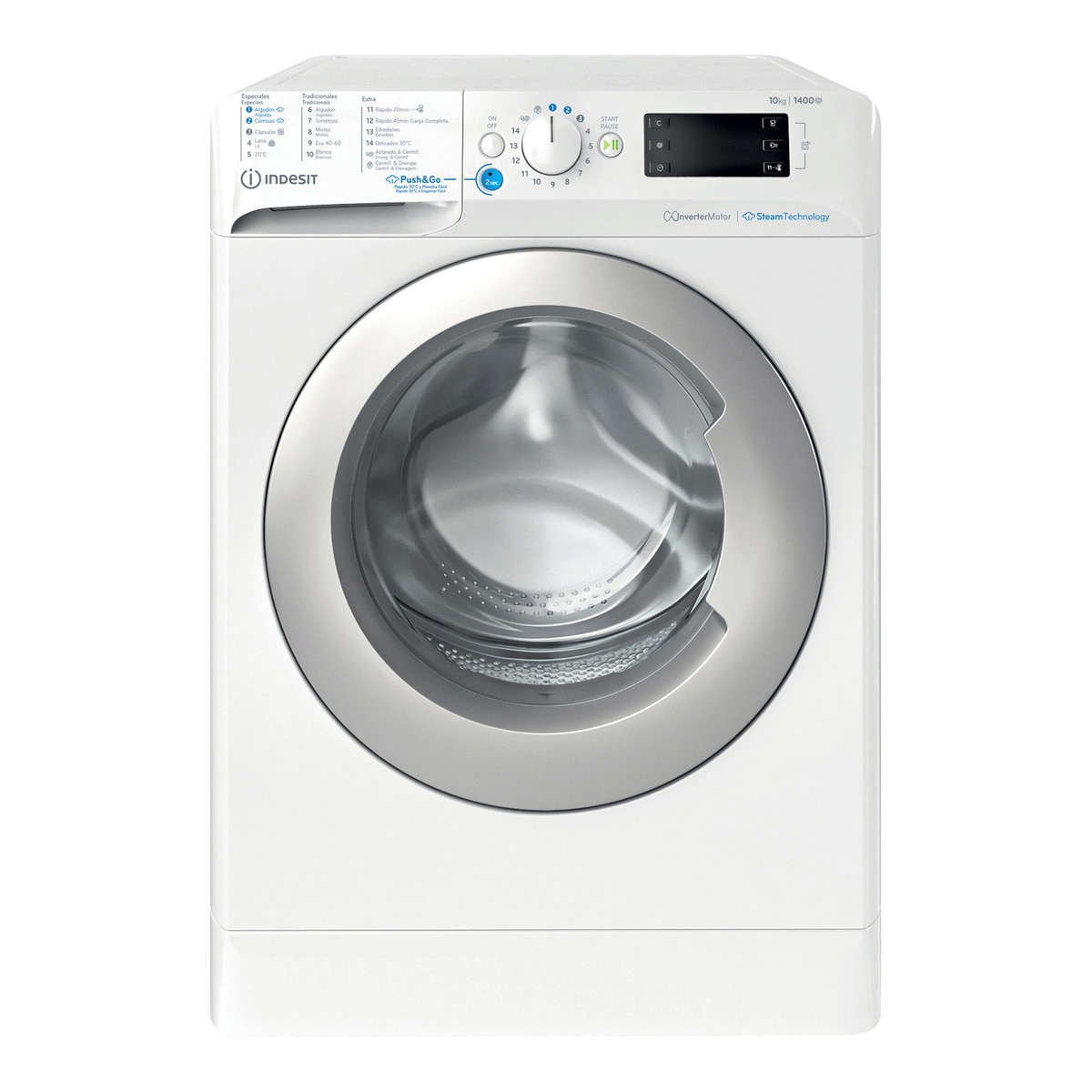 Indesit – Lavadora Indesit 10 kg / 1.400 rpm – BWE 101496X WSV SPT.