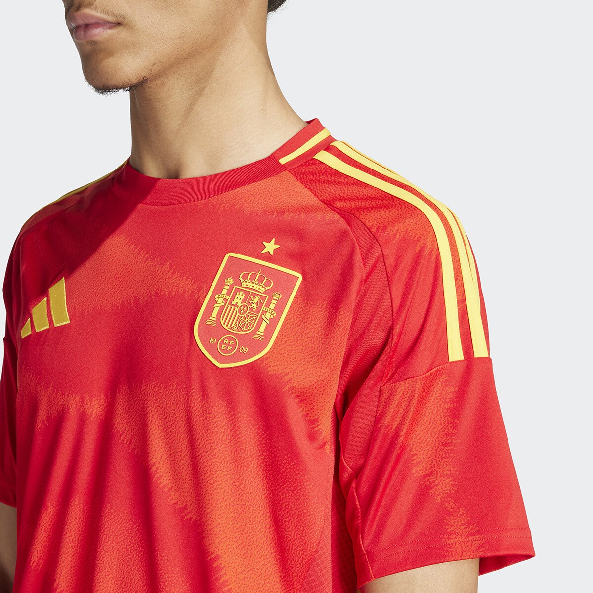 T-shirt de Homem 1.º Equipamento Espanha 2024 Vermelho-4