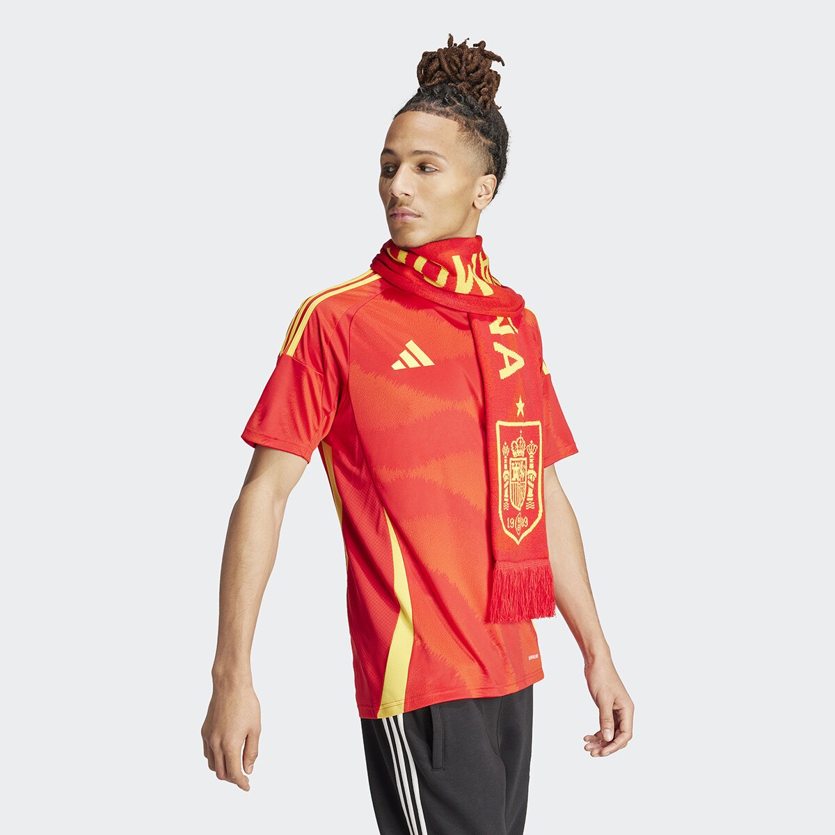 T-shirt de Homem 1.º Equipamento Espanha 2024 Vermelho-3