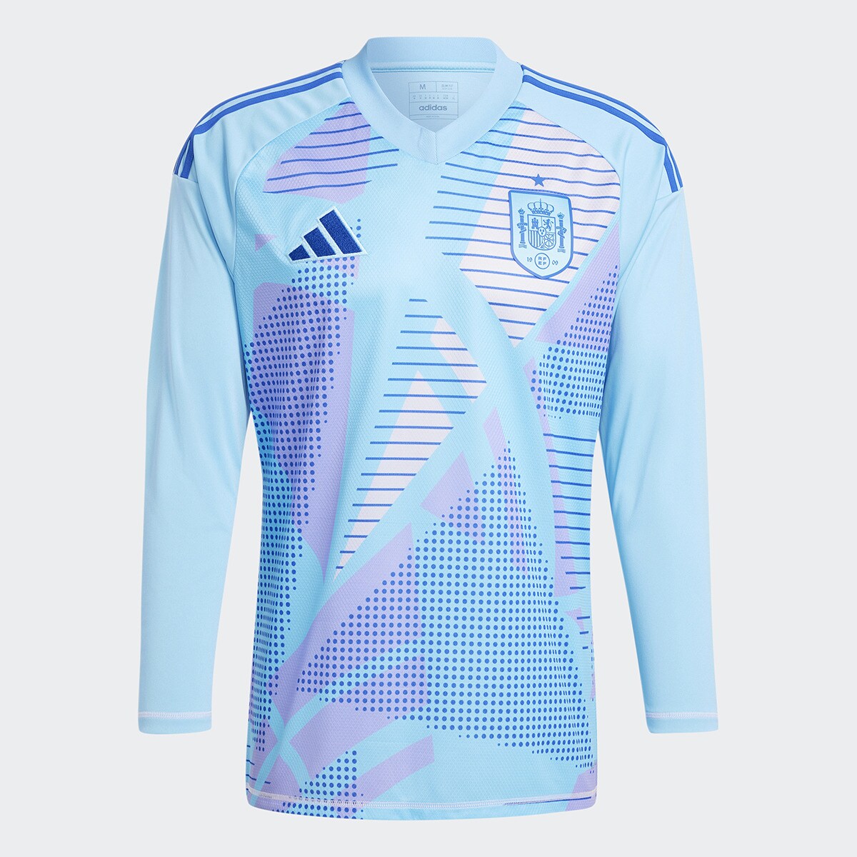 T-shirt de Guarda-Redes de Homem Espanha 2024 Tiro Azul-6
