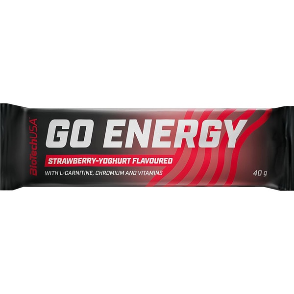 Go Energy strawberry and yogurt bar with L-carnitine and vitamins container 40 g
