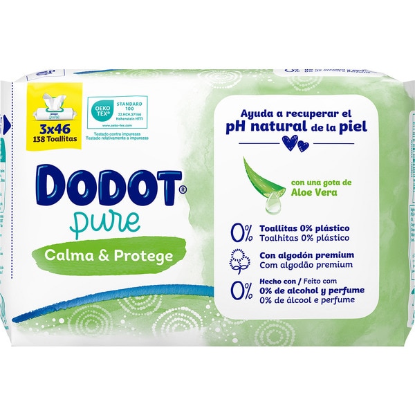 Toalhitas Aquapure Aloé pack 3 unidades