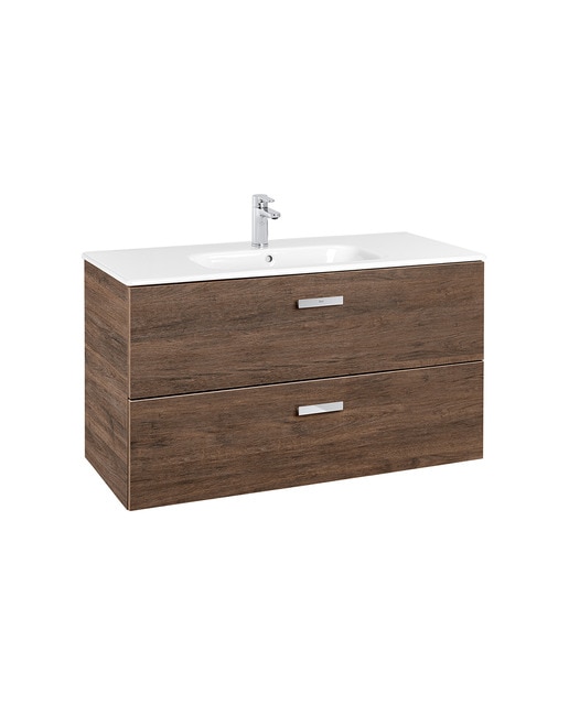 Mueble de baño con 2 cajones y lavabo Victoria Basic Roca