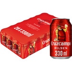 cerveza rubia tipo Pilsen pack 28 latas 33 cl