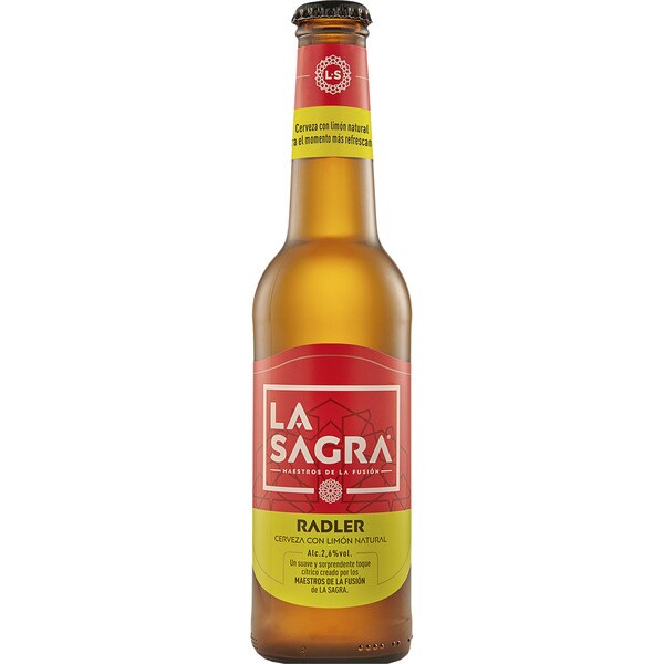 precios La Sagra Cerveza Rubia Radler Con Limón Natural Botella 33 Cl en Hipercor