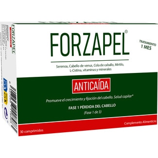 FORZAPEL Anti-Haarausfall fördert das Wachstum und den Halt der Haare Box 30 Tabletten Phase 1 Haarausfall