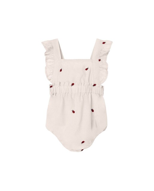 Ranita de bebe con bordado de mariquitas
