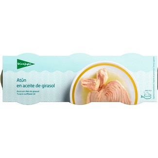 El Corte Inglés Atum em Óleo de Girassol Pack 3 embalagem 180 g