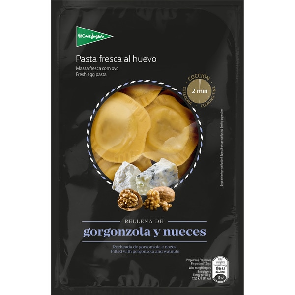 frische Pasta Soles mit Ei gefüllt mit Gorgonzola und Nüssen Behälter 250 g