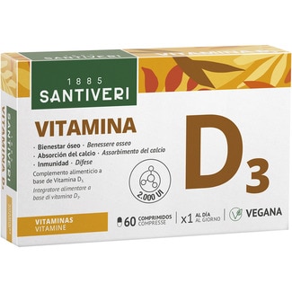 SANTIVERI vitamina D3 vegana estuche 60 comprimidos