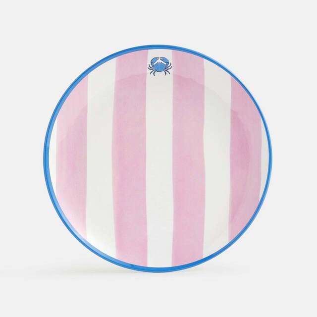 Plato llano grande melamina rayas