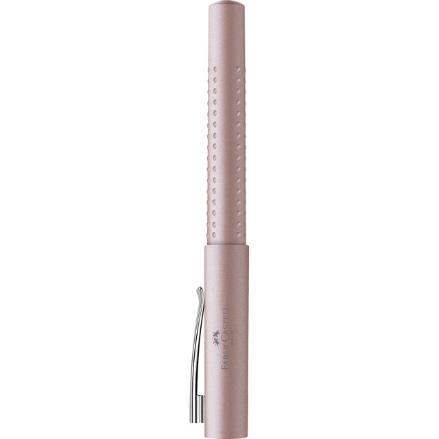 Pluma estilográfica grip 2011 punta M Faber-Castell rosa palo.