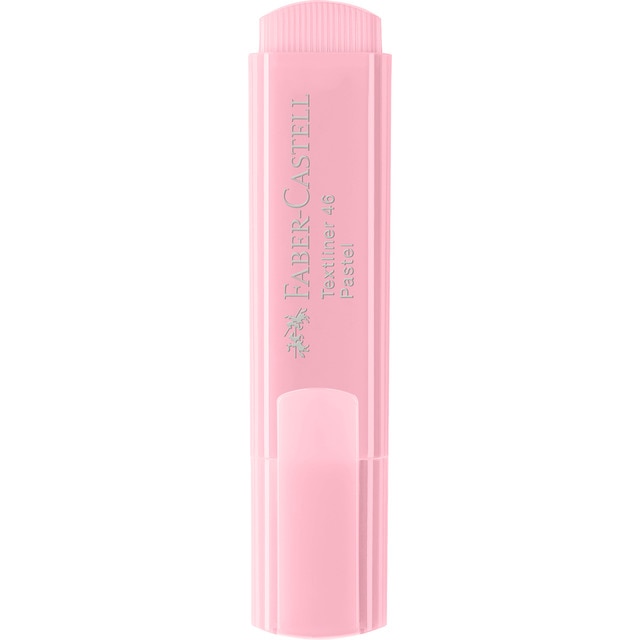Marcador texliner 46 pastel Faber-Castell rosa suave.