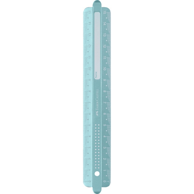 Regla 15 cms sparkle Faber-Castell colores surtidos.