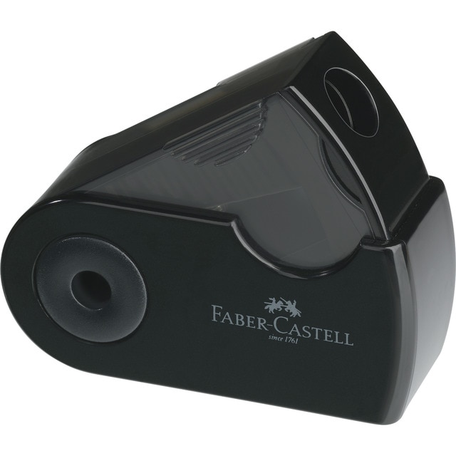 Afilalápices doble con funda protectora Faber-Castell surtidos.
