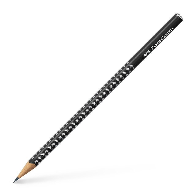 Lápiz de grafito sparkle Faber-Castell negro.