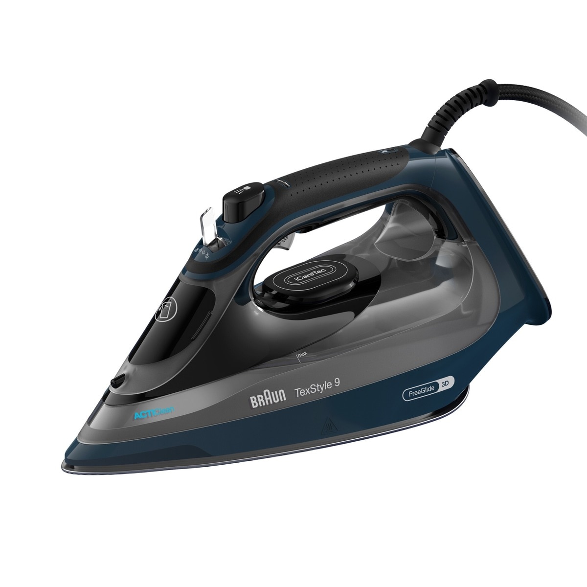 Braun – Plancha de vapor Braun TexStyle 9 SI9682DB con golpe de vapor extra potente y sistema recolector de cal.