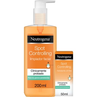 NEUTROGENA Visibly Clear Spot Proofing crema hidratante ligera para una piel libre de granos 50 ml + Visibly Clear gel de limpiador diario oil-free con ácido Salicílico 200 ml