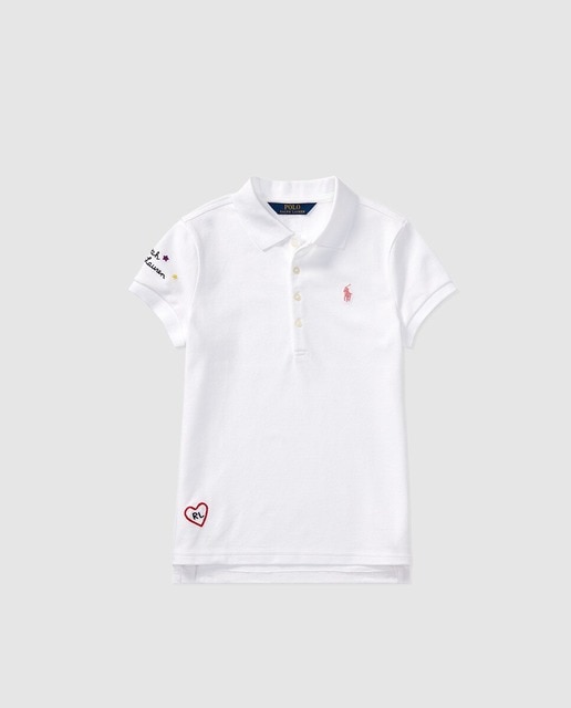 Polo de niña Polo Ralph Lauren en blanco