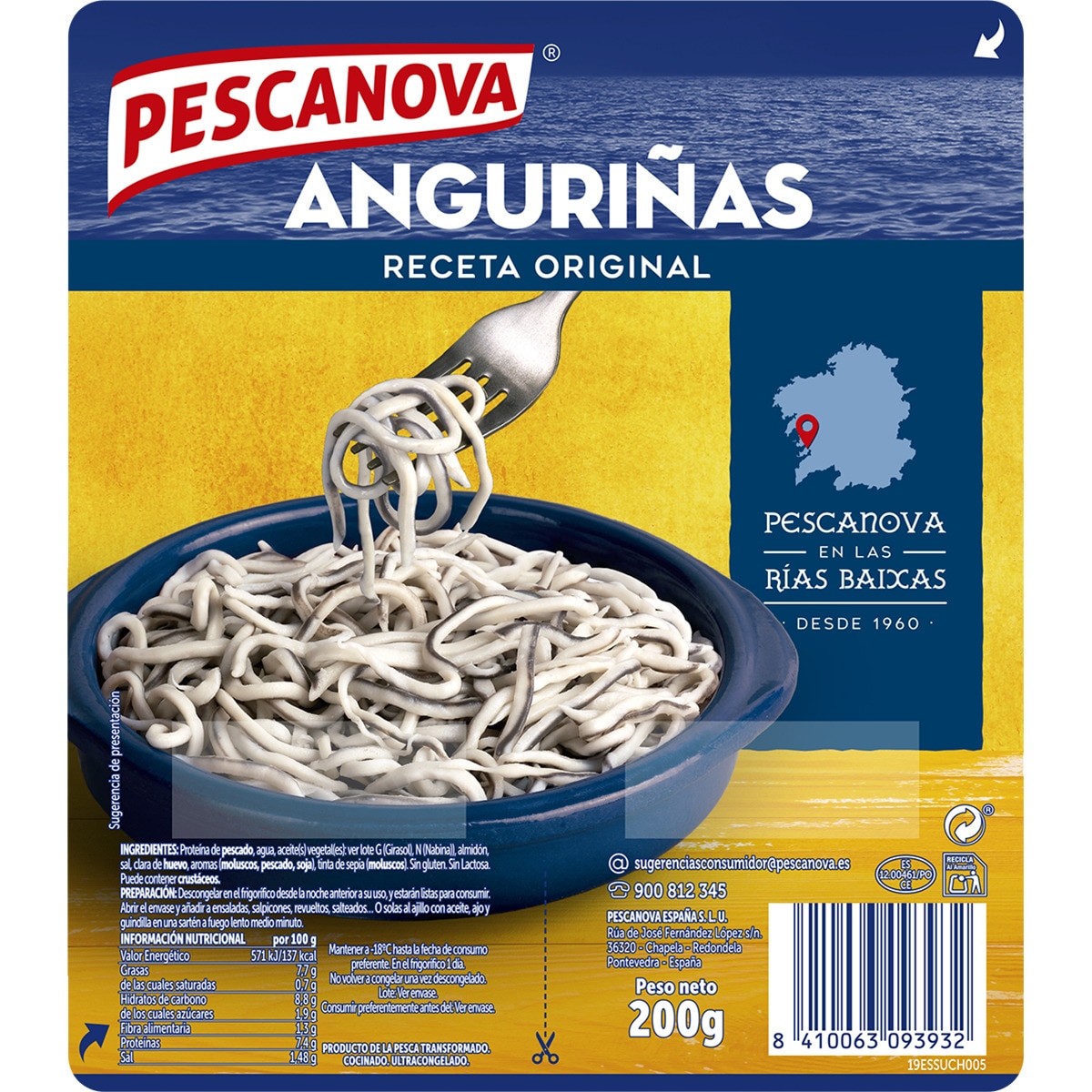 Anguriñas pack 2x100 g sin gluten y sin lactosa