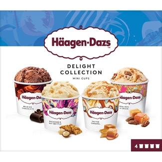 HAAGEN-DAZS Delight Collection tarrinas de helado distintas variedades 4 unidades estuche 380 ml
