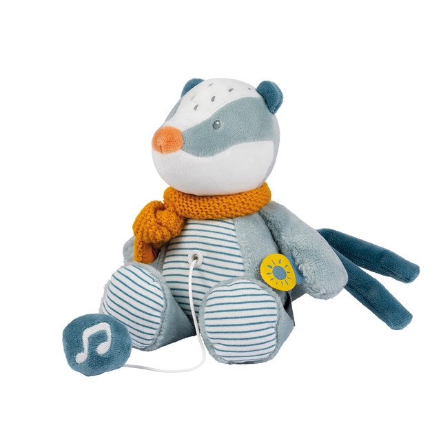 Nattou – Peluche mini musical tejón Nattou colección Felix&Leo.