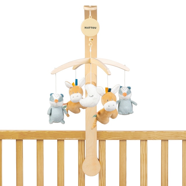 Nattou – Móvil musical Nattou con arco madera colección Felix&Leo.