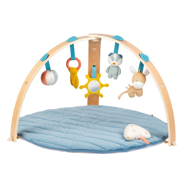 Nattou – Manta de actividades Nattou con arco madera colección Felix&Leo.