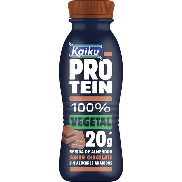 Protein pflanzliches Mandelgetränk mit Proteinen Schokoladengeschmack Flasche 330 ml ohne Zuckerzusatz, laktosefrei