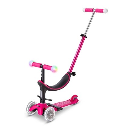 Patinete Mini2Grow Deluxe Magic LED Rosa 