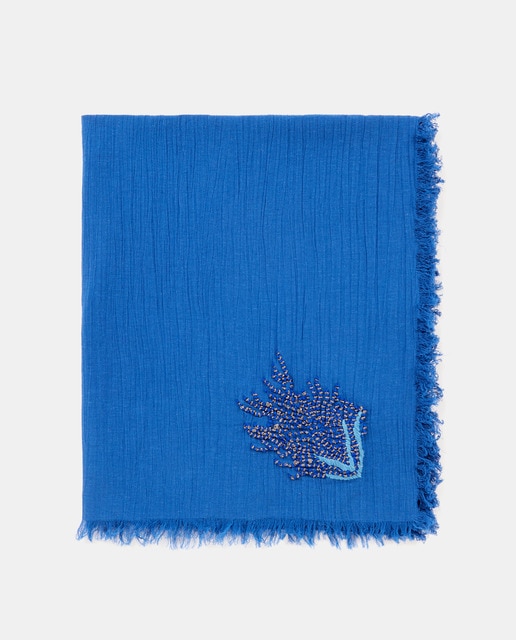 Echarpe algodón bordado coral lurex