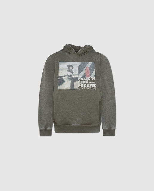 Sudadera de niño Pepe Jeans en verde con capucha