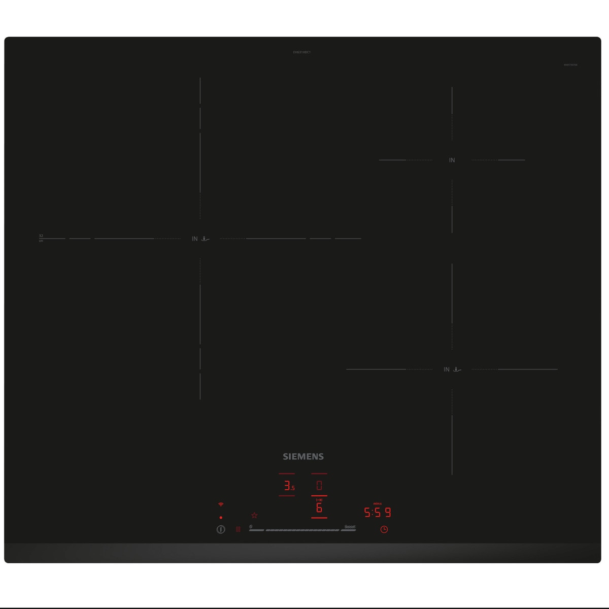 Siemens – Placa inducción Siemens con 3 zonas de cocción – EH631HDC1E.