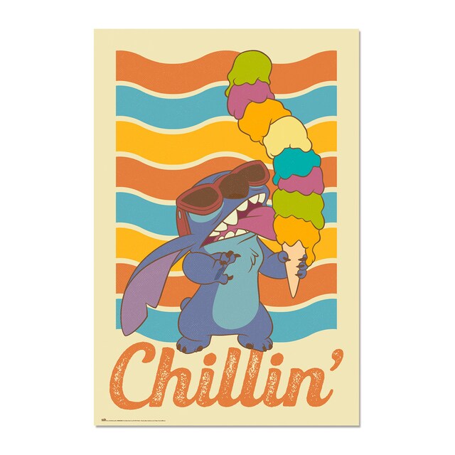 Póster Stitch Chillin Lilo y Stitch Disney Erik