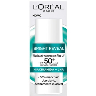 L'OREAL Bright Reveal Fluido Anti Manchas  SPF50+ embalagem 100 ml