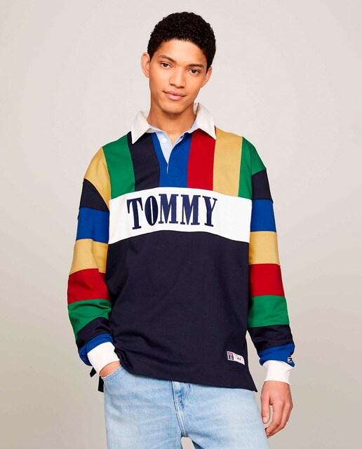 Polo de hombre tipo rugby de manga larga International Games
