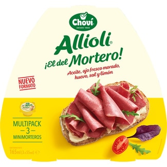 CHOVI Gluten-free fresh aioli sauce 3 x 55 ml pack container 165 ml