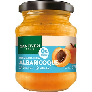 SANTIVERI Aprikosenmarmelade extra 70% Fruchtanteil und 0% Zuckerzusatz Flacon 270 g