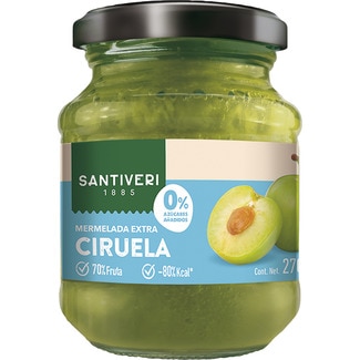 SANTIVERI Pflaumenmarmelade extra 70% Frucht und 0% Zuckerzusatz Flacon 270 g