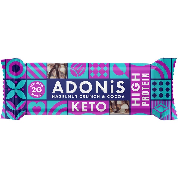 Keto crispy hazelnut and cocoa protein bar each 45 g