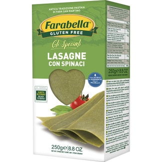 FARABELLA Lasagne sheets with spinach, gluten-free container 250 g