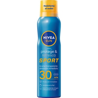 NIVEA SUN Protege & Refresca Sport loción bruma solar invisible SPF-30 spray 200 ml extra resistente al agua