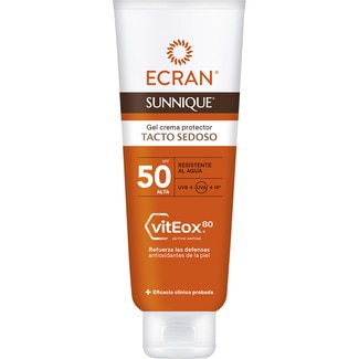 ECRAN Sunnique seidiges Sonnenschutz-Cremegel vitEox 80 SPF-50 Rohr 250 ml wasserbeständig