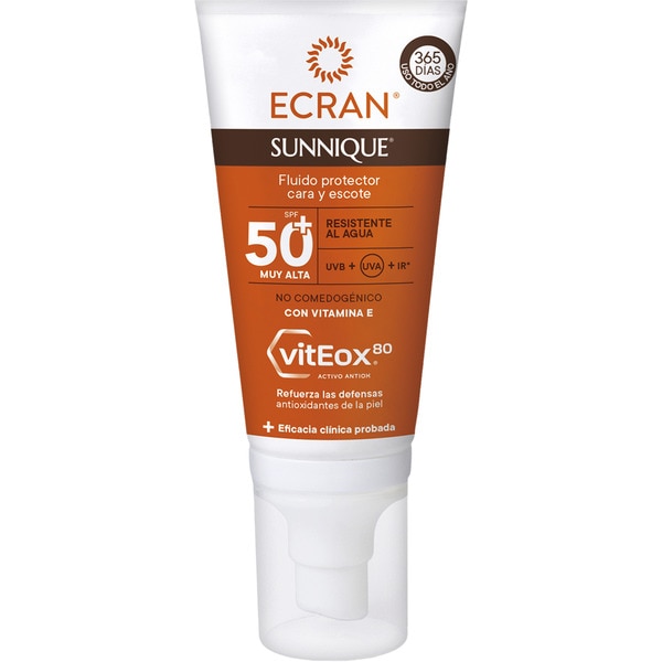 Sunnique Sonnenfluid für Gesicht und Dekolleté vitEox 80 SPF-50+ Rohr 50 ml wasserbeständig