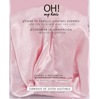 OH! MY HAIR adjustable satin turban for hair treatments blister 1 each