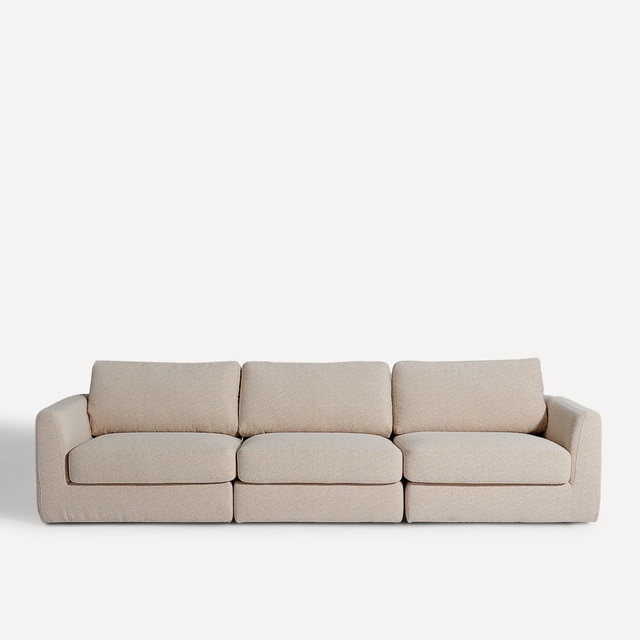 Sofá de 3 plazas con tejido bouclé Malmo Room - El Corte Inglés